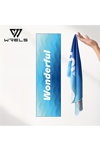 Choice1 blue WRELS Ice Silk Towel Quick Dry Sweat-absorb Cold-feeling Swimmin...