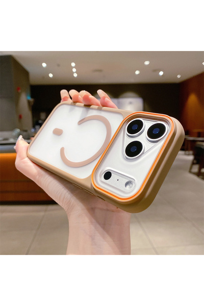 Choice29 iPhone17 Pro Max Brown Luxury Transparent for Magsafe TPU Magnetic C...