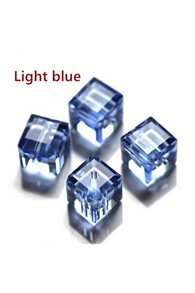 Choice17 006 50pcs 6mm Colorful Cube Glass Beads Spacers For DIY Jewelry Maki...