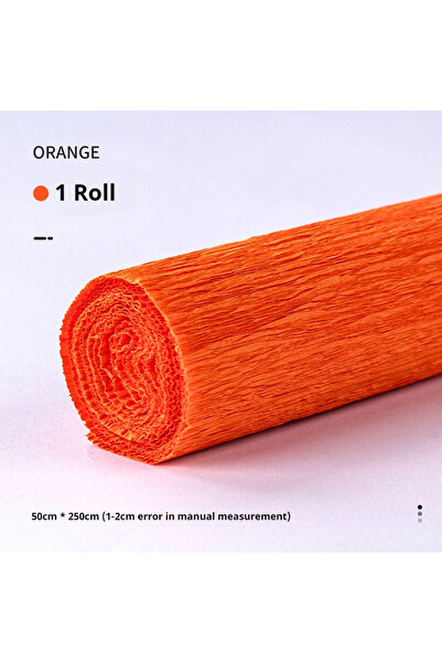 Choice 1 roll orange red 20 Colors 250x50cm Colored Crepe Paper Roll Origami ...