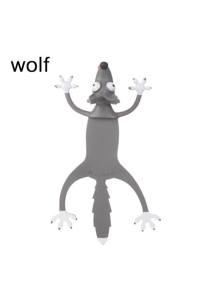 Choice --wolf Creative Stationery Bookmarks 3D Stereo Cartoon Marker Animal B...