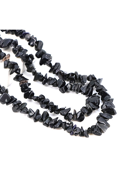 Choice51 16 inches (3-5mm) Black Obsidian 3-5mm/5-8mm Natural Garnet Amethyst...