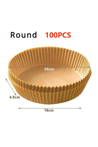 Choice zhaguo-Round-100pcs 50/100PCS Air Fryer Disposable Paper Square Round ...