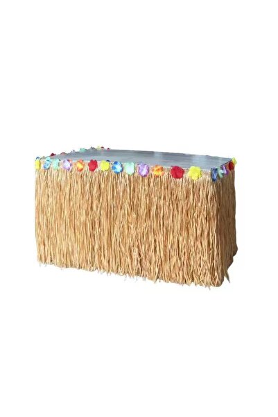 Choice 200X60cm Straw color Straw Table Skirt Hawaiian Party Grass Table Skir...