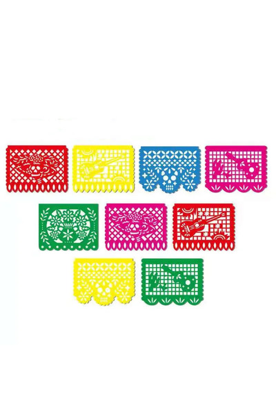 Choice7 5 Mexican Theme Party Favors Decoration Pattern Square Banner Decorat...