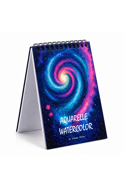 Pagos Yayınları Wise Owl A6 Watercolor and Acrylic Notebook 350 Gr 15 Sheets ...