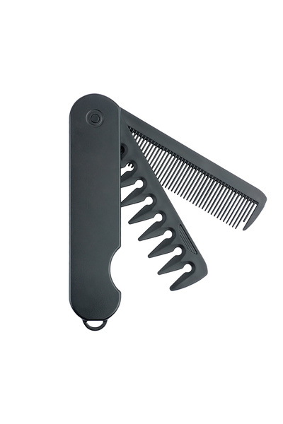 Choice1 Black B New 1/2/3 in 1 Pocket Folding Combs Plastic Wide Tooth Oil He...