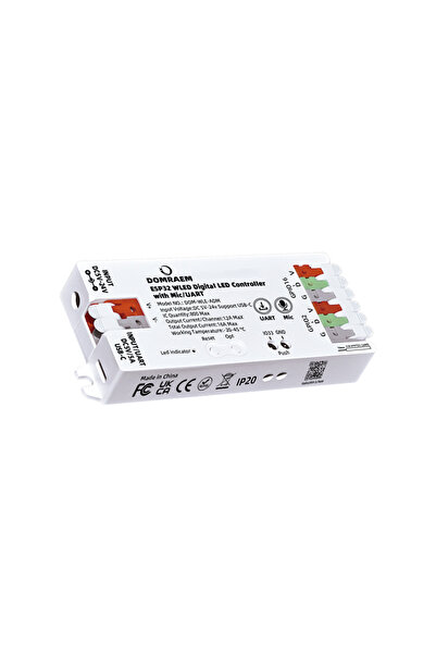 Choice DOM-WLE-ADM أبيض DOMRAEM ESP32 WLED USB-C وحدة تحكم LED قابلة للعنونة ...