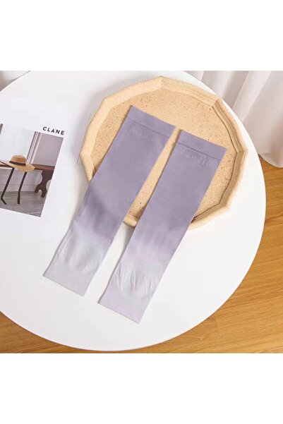 choice2 Gray White A pair of gradient sunscreen and colorful summer ice silk ...