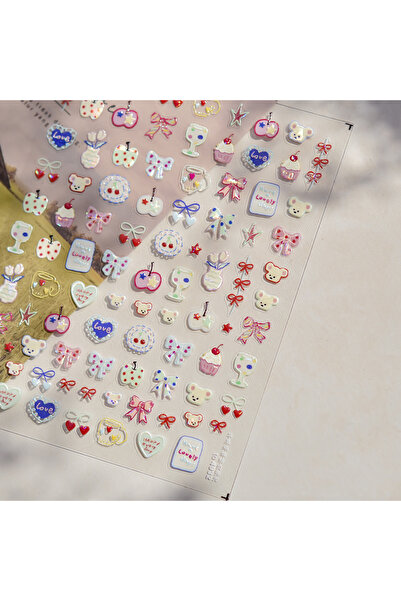 Choice 1PCS 1pcs Cute A bag of Starfish Nail Charm Stickers 3D Jelly Ocean Fi...
