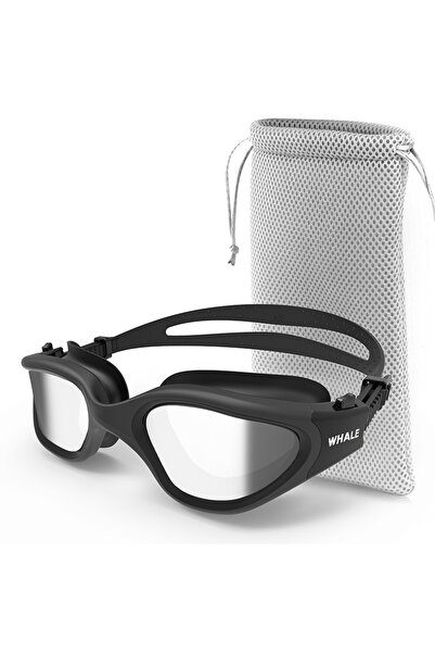 Choice Black Silver Polarized Swimming Goggles for Adult Anti-Fog UV Protecti...