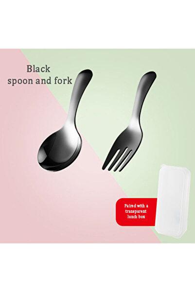 Choice Black Outdoor Tourism 304 Stainless Steel Portable Tableware, CHILDREN...