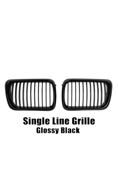 Choice Single-Glossy Black XVIP 2x Double Line Style Car Front Racing Kindey ...