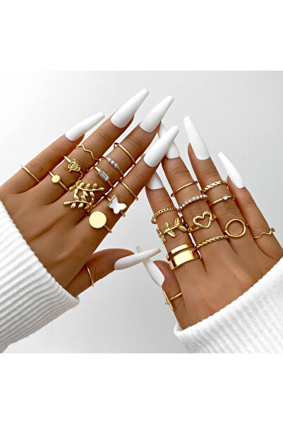 Choice AYA5645401HB 58PCS Vintage Heart Snake Butterfly Rings Set for Women F...