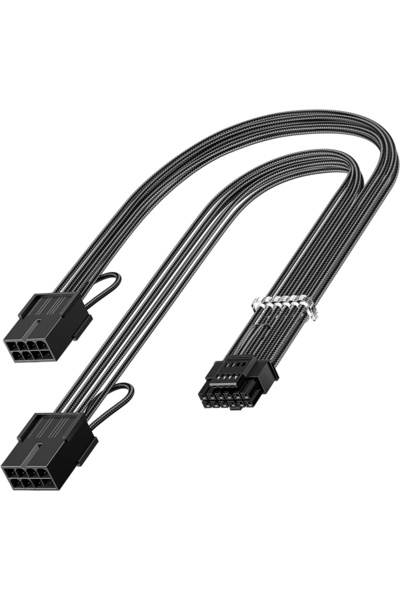 Choice كابل تمديد PCI-e 5.0 16 سنًا (12+4) أسود مع أمشاط كابل تمديد مزود الطا...