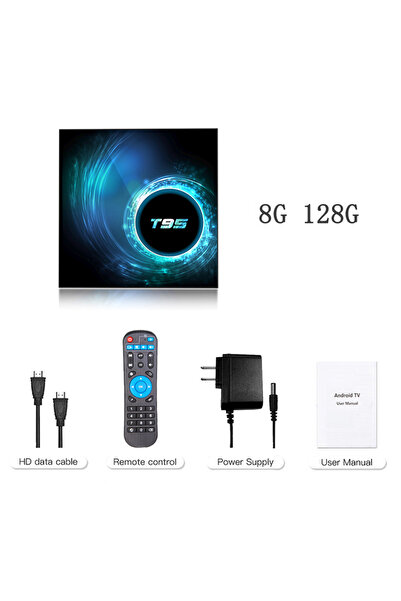 Choice US Plug 8G 128G Normal Remot Smart TV Box 2026 T95 Plus HD 6K Android ...