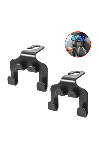 Choice6 2 Pcs Upgraded A 1-4Pcs Car Seat Headrest Hook 4 Pack Hanger Storage ...