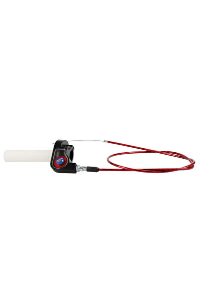 choice2 Red-1 Motorcycle Throttle Handle Grips 1/4 Turn Twist Throttle With T...