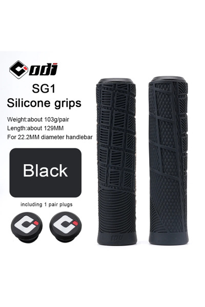 Choice SG1--Black ODI SG1 MTB Soft Silicone Grips Bicycle Handlebar Grip Two-...