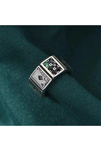 Choice resizable qd354-7 New Vintage Lucky Poker Adjustable Open Rings For Wo...