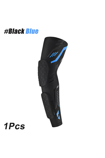 Choice21 L Black Blue 1 Pcs Professional Padded Arm Sleeves Crashproof Elbow ...