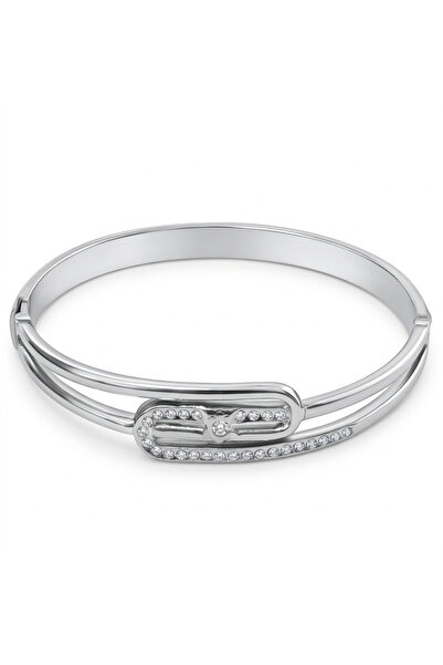 Choice Steel color 58-60mm Elegant Gold Color Snap Bracelet, Stainless Steel ...
