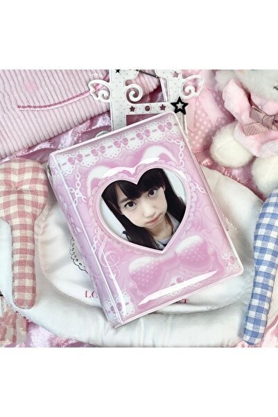 Choice3 3 Pink Love Bow Card Album 3 Inch Mini PVC Photocard Binder Collectib...