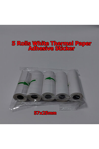 Choice 5Rolls White Sticker 5 Rolls 10 Years Use PeripageThermal Adhesive Sti...