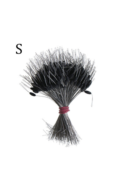 Choice Black S 300Pcs Silicone Space Bean Oval Stopper Bobber Profession Fish...
