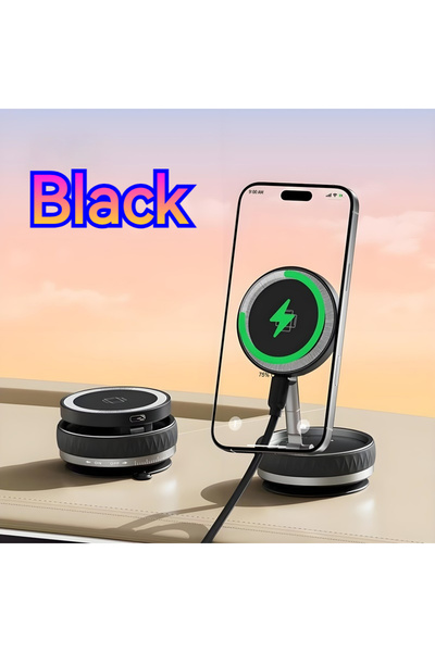 Choice Black K10 Vacuum Suction Cup Car Magnetic Wireless Charger Foldable 36...