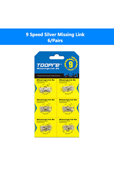 Choice 6 Pairs 9S Silver 6 Pairs Bike Chain Missing Link 6/7/8/9/10/11/12 Spe...