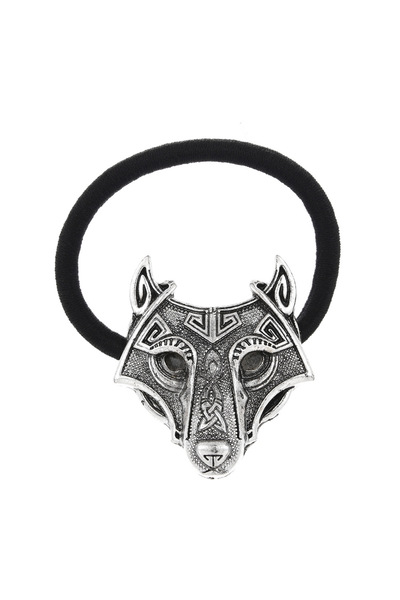 Choice B Fashion Head Jewelry Norse Vikings Accessories Crystal Wolf Head Bla...