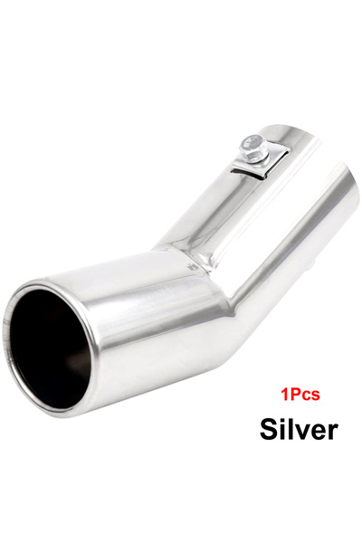 Choice Silver 1Pcs Car Tail Pipes Replacement Car Style Dual Pipe Stainless S...