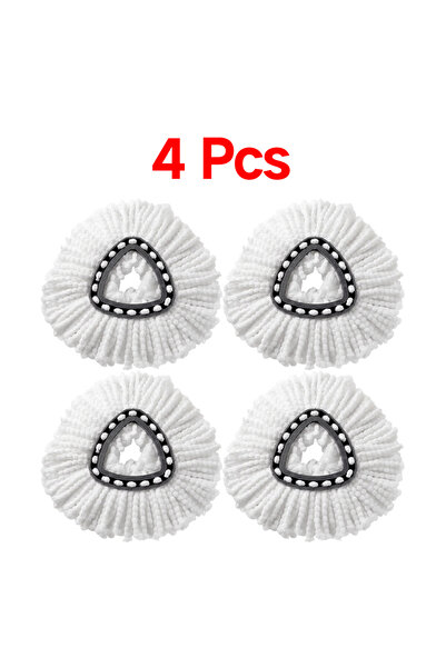 choice2 4 Pcs White Mop Head Cloth Replacement Microfiber Mop Refills Spin Mo...