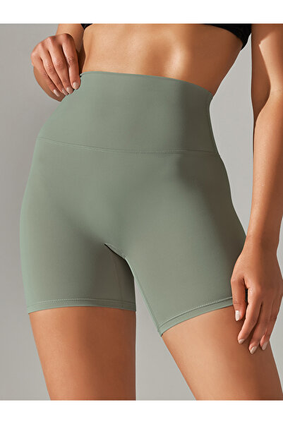 Choice M Olive Women Sports Short Yoga Legging Shorts Squat Proof High Waist ...