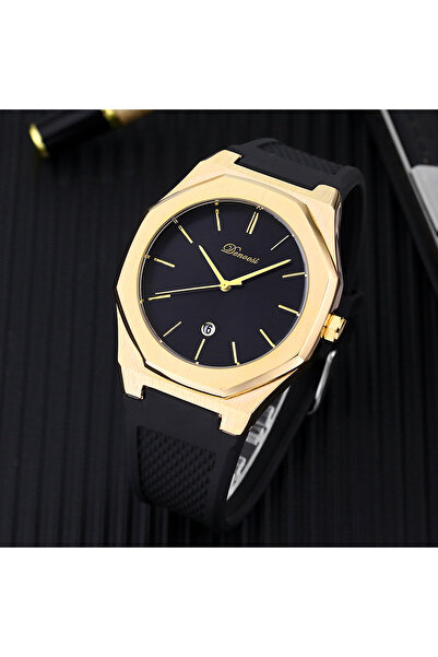 Choice Black Gold Simple leisure sports men's quartz watch Waterproof casual ...