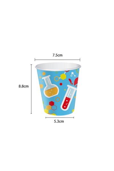 Choice7 Paper cup 20pcs Chemistry Experiment Learning Science Theme Tableware...