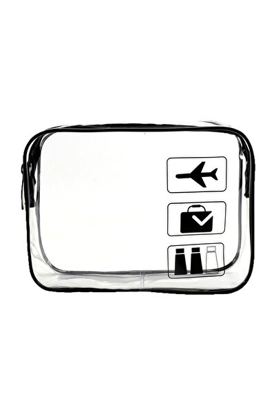 Choice black Clear Makeup Bag with Zippers Transparent Organizer Cosmetic Bag...