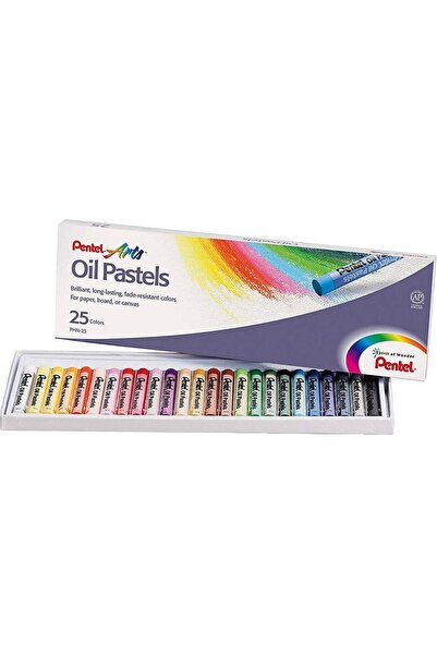 Choice PHN-25 Pentel Arts Oil Pastel Set 6/12/25/50 Assorted Colors Brilliant...