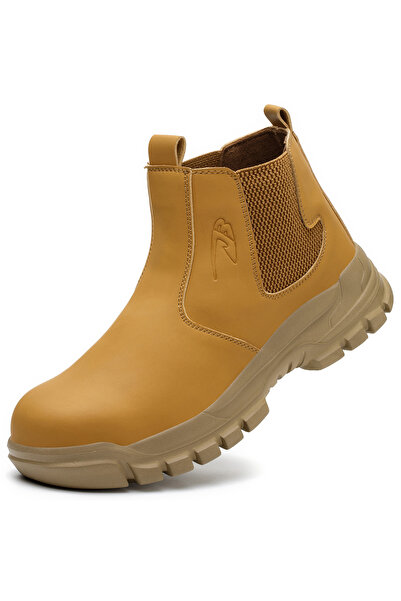 Choice 42 Yellow Waterproof Men's Safety Work Boots Steel Toe Shoes Anti Impa...
