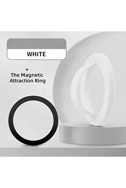 Choice1 VIKEFON White Magnetic Phone Ring Holder Grip Attachment Removable Ma...