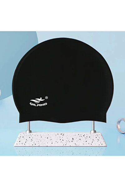 Choice1 black 55g Silicone Swimming Cap Men Women Swim Pool Water Sport Divin...