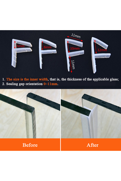 Choice20 8mm 3M F 3/5/10M Glass Door Sealing Strips H/F/U Shape Silicone Bath...