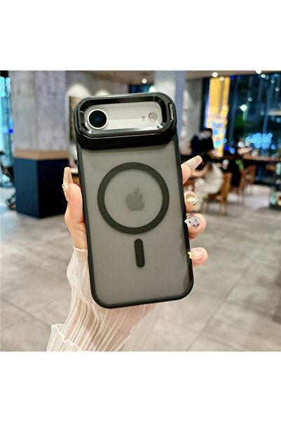 Choice iPhone Air Black Metal Lens Stand Magnetic Phone Case For Magsafe Wire...