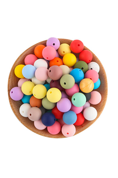 Choice49 50pcs 15mm Mix color 50Pcs/Lot 12/15mm New Color Silicone Beads for ...