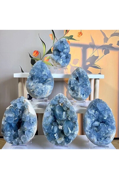Choice 50-100g Celestite 1pc Natural Celestite Crystal Raw Druzy celestite he...
