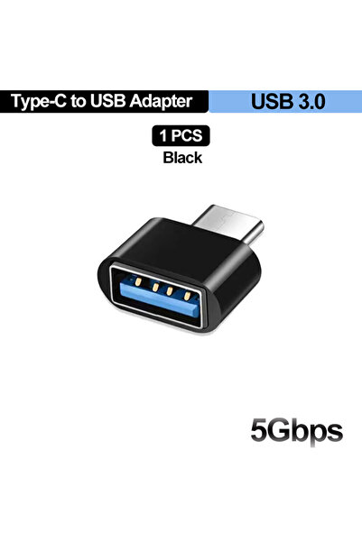 Choice Matte Black Mobile Phone Adapter Type C to USB Adapter 3.0 USB-C 3.1 M...