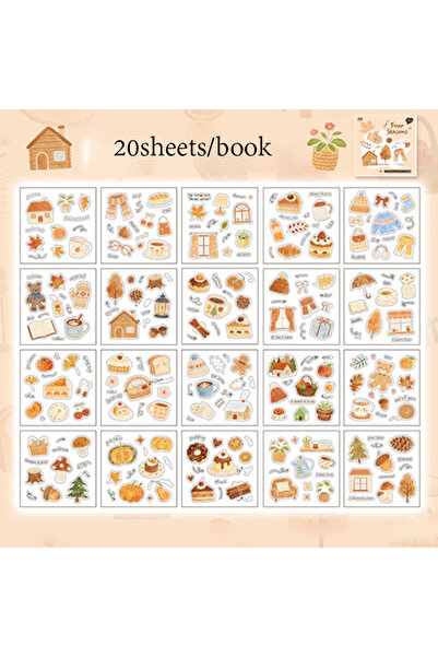 Choice1 S31320-3 Mr.Paper 20 Sheets/Book Four Seasons PET Sticker Book, Cute ...
