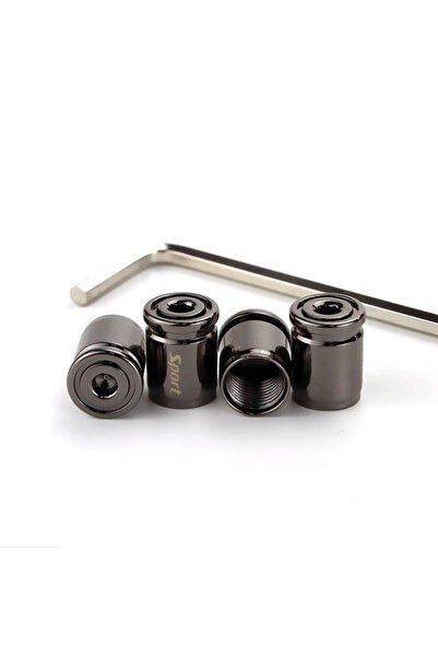 Choice3 Black 4x Titanium Anti-theft Car Tire Valve Cap Aluminum Sport Exteri...