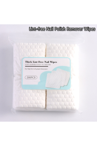 Choice 200pcs Soft Disposable Nail Polish Remover Pads - Lint-Free Soak Wipe ...